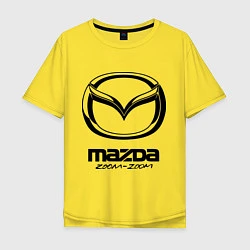 Футболка оверсайз мужская Mazda Zoom-Zoom, цвет: желтый