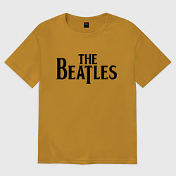 Футболка оверсайз мужская The Beatles, цвет: горчичный