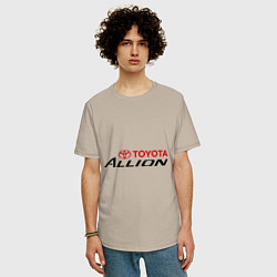 Футболка оверсайз мужская Toyota Allion, цвет: миндальный — фото 2