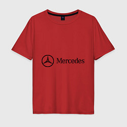 Футболка оверсайз мужская Mercedes Logo, цвет: красный