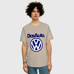 Футболка оверсайз мужская Volkswagen Das Auto, цвет: миндальный — фото 2