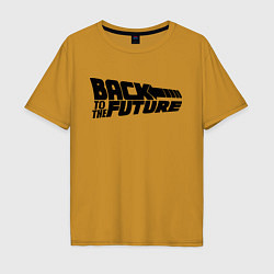 Футболка оверсайз мужская Back to the future, цвет: горчичный