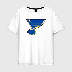 Футболка оверсайз мужская St Louis Blues, цвет: белый