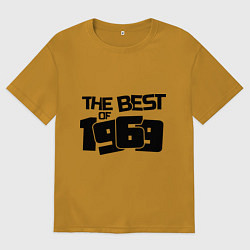 Футболка оверсайз мужская The best of 1969, цвет: горчичный