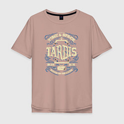 Футболка оверсайз мужская Time & Space: Tardis, цвет: пыльно-розовый