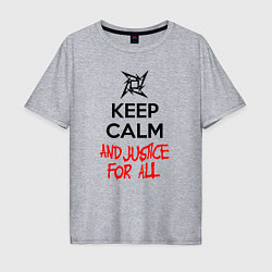 Мужская футболка оверсайз Keep Calm & Justice For All