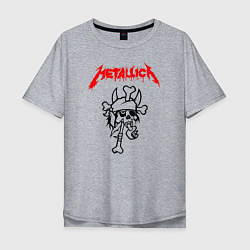 Мужская футболка оверсайз Metallica: Pushead Skull