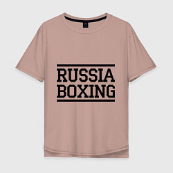 Мужская футболка оверсайз Russia boxing