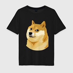 Футболка оверсайз мужская Doge, цвет: черный