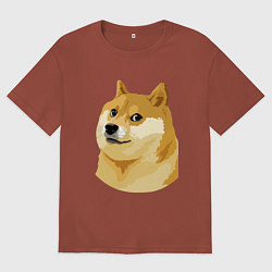 Футболка оверсайз мужская Doge, цвет: кирпичный
