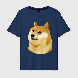 Футболка оверсайз мужская Doge, цвет: тёмно-синий