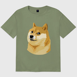 Футболка оверсайз мужская Doge, цвет: авокадо