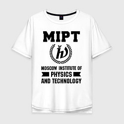 Футболка оверсайз мужская MIPT Institute, цвет: белый