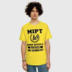 Футболка оверсайз мужская MIPT Institute, цвет: желтый — фото 2