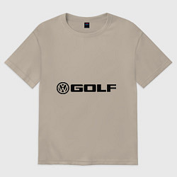 Футболка оверсайз мужская Volkswagen Golf, цвет: миндальный
