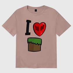 Мужская футболка оверсайз I love Dilleron