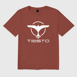 Футболка оверсайз мужская Tiesto, цвет: кирпичный