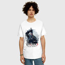 Футболка оверсайз мужская The Witcher 3, цвет: белый — фото 2