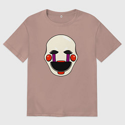 Футболка оверсайз мужская Puppet FNAF Марионетка, цвет: пыльно-розовый