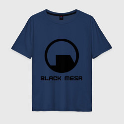 Футболка оверсайз мужская Black Mesa: Logo, цвет: тёмно-синий