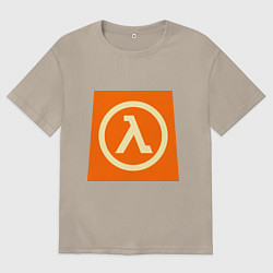 Футболка оверсайз мужская Half-Life, цвет: миндальный
