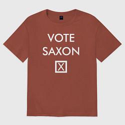 Футболка оверсайз мужская Vote Saxon, цвет: кирпичный