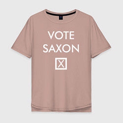 Футболка оверсайз мужская Vote Saxon, цвет: пыльно-розовый