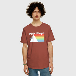 Футболка оверсайз мужская Pink Floyd, цвет: кирпичный — фото 2