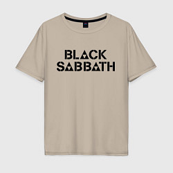 Футболка оверсайз мужская Black Sabbath, цвет: миндальный