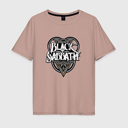 Футболка оверсайз мужская Black Sabbath, цвет: пыльно-розовый