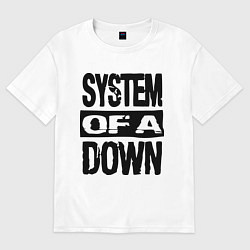 Футболка оверсайз мужская System Of A Down, цвет: белый