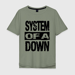 Футболка оверсайз мужская System Of A Down, цвет: авокадо