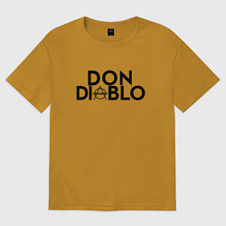 Футболка оверсайз мужская Don Diablo, цвет: горчичный