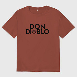 Футболка оверсайз мужская Don Diablo, цвет: кирпичный