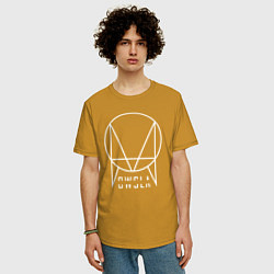 Футболка оверсайз мужская OWSLA, цвет: горчичный — фото 2