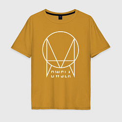Футболка оверсайз мужская OWSLA, цвет: горчичный