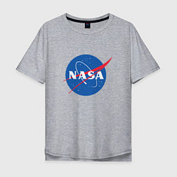 Футболка оверсайз мужская NASA: Logo, цвет: меланж