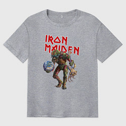 Футболка оверсайз мужская Iron Maiden: Zombie, цвет: меланж