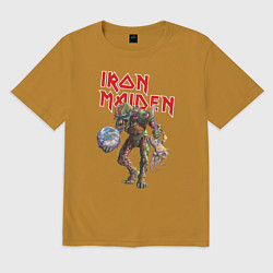 Футболка оверсайз мужская Iron Maiden: Zombie, цвет: горчичный