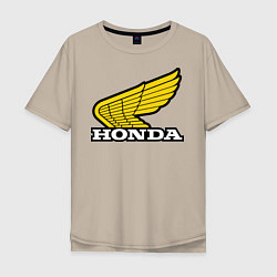 Футболка оверсайз мужская Honda, цвет: миндальный