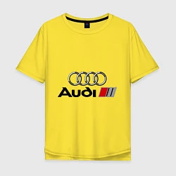 Футболка оверсайз мужская Audi, цвет: желтый