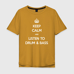 Мужская футболка оверсайз Keep Calm & Listen To Dnb