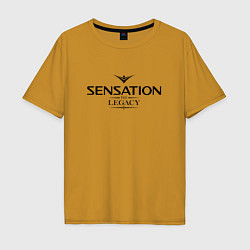 Футболка оверсайз мужская Sensation: The Legacy, цвет: горчичный