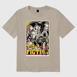Футболка оверсайз мужская Pulp Fiction Stories, цвет: миндальный
