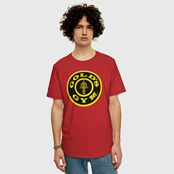 Футболка оверсайз мужская Gold's Gym, цвет: красный — фото 2