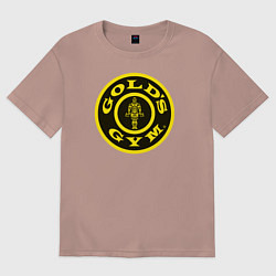 Футболка оверсайз мужская Gold's Gym, цвет: пыльно-розовый
