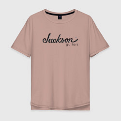 Футболка оверсайз мужская Jackson Guitars, цвет: пыльно-розовый