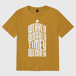 Футболка оверсайз мужская Talk Whovian To Me, цвет: горчичный