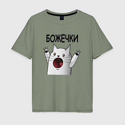 Мужская футболка оверсайз Ничоси: божечки кошечки