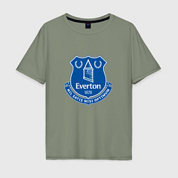 Мужская футболка оверсайз Эвертон logo - nil satis nisi optimum